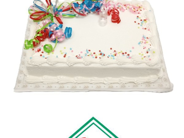 White Cake Ribbon and Confetti (EA)