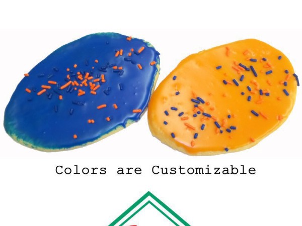 Football Sugar Cookies Iced and Sprinkles (EA)