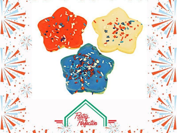 Patriotic Star Sugar Cookies with Sprinkles (EA)